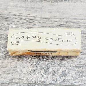 Craft Smart Happy Easter Wood Mounted Rubber Stamp
